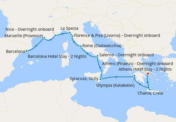 Cruise Itinerary Map