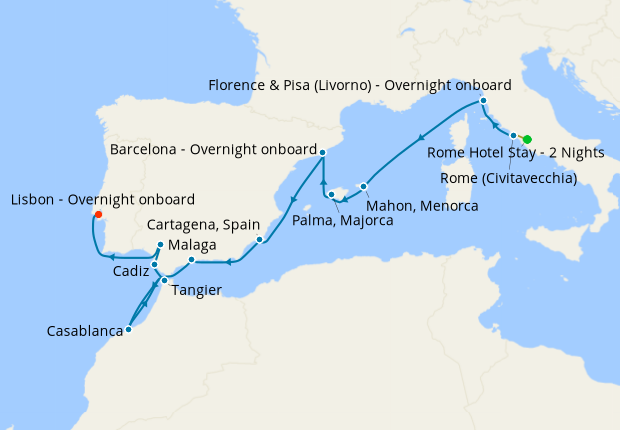 Cruise Itinerary Map