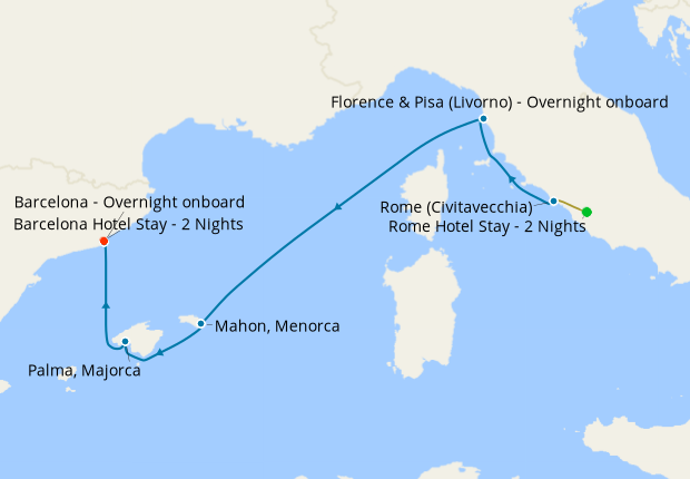 Cruise Itinerary Map