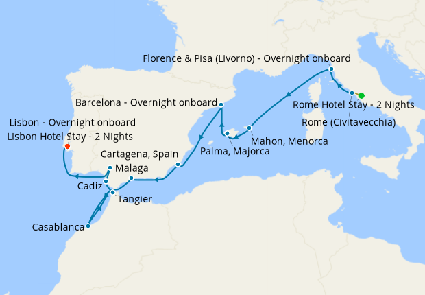 Cruise Itinerary Map