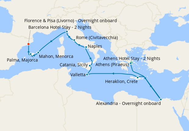 Cruise Itinerary Map