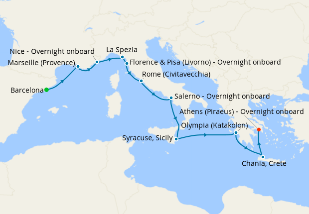 Cruise Itinerary Map