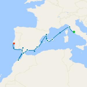 Mediterranean & Iberian New Year Fly Cruise from Rome