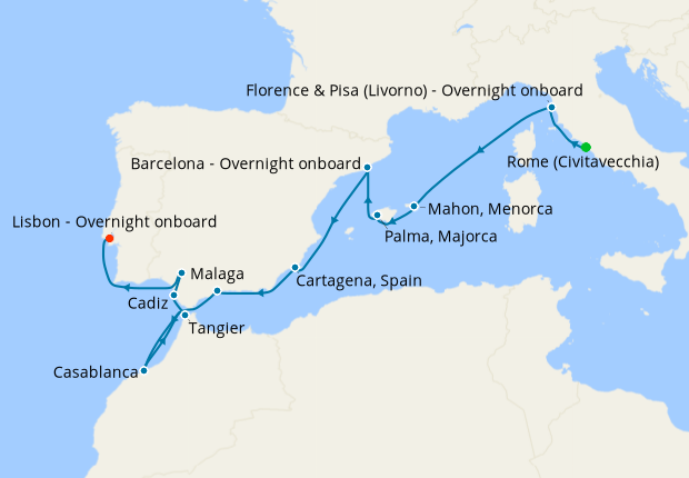 Cruise Itinerary Map