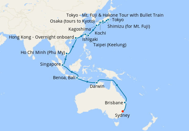 Cruise Itinerary Map
