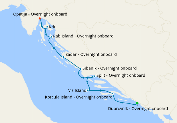 Cruise Itinerary Map