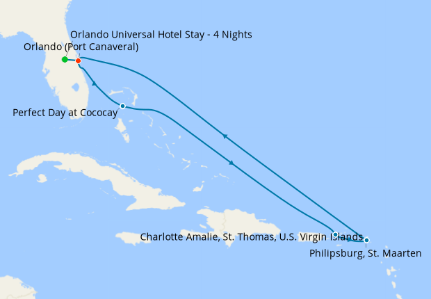 Cruise Itinerary Map
