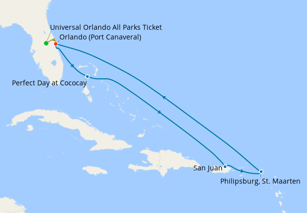 Cruise Itinerary Map