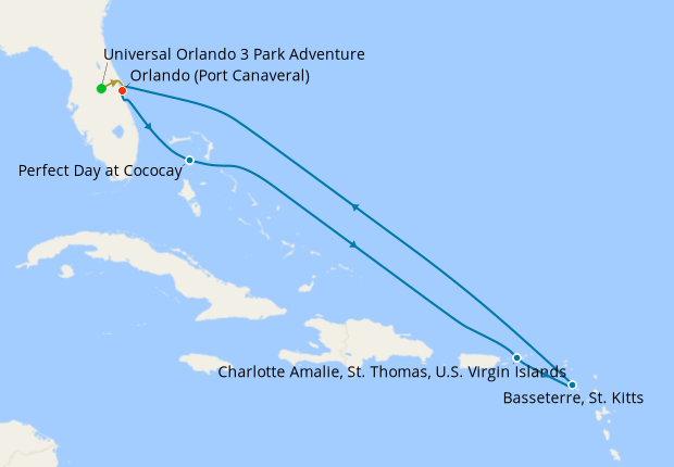 Cruise Itinerary Map