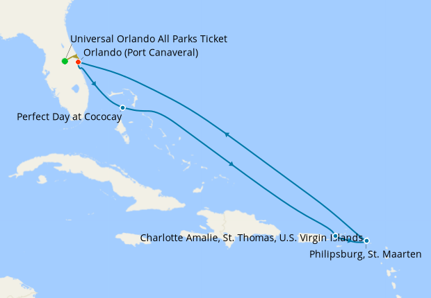 Cruise Itinerary Map