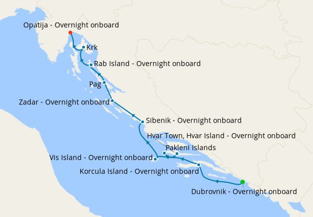 Cruise Itinerary Map