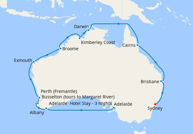 Cruise Itinerary Map