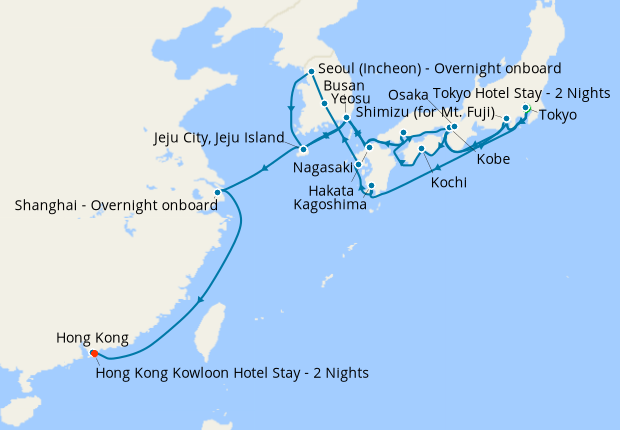 Cruise Itinerary Map