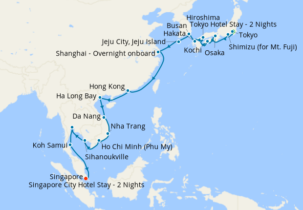 Cruise Itinerary Map