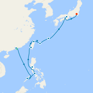 Philippines, Taiwan & Japan from Hong Kong to Tokyo with Stay