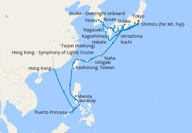Cruise Itinerary Map