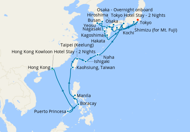 Cruise Itinerary Map