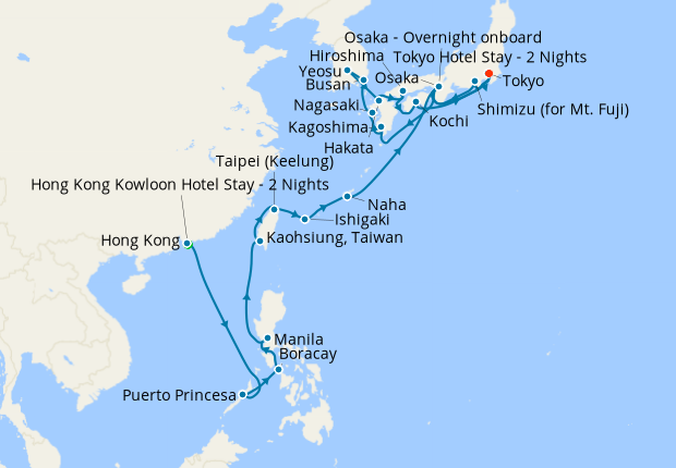 Cruise Itinerary Map
