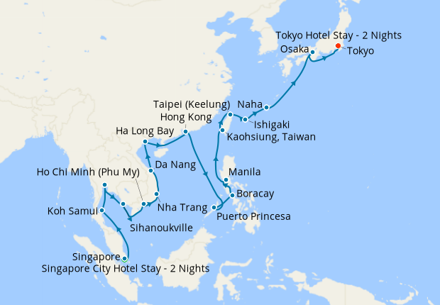 Cruise Itinerary Map