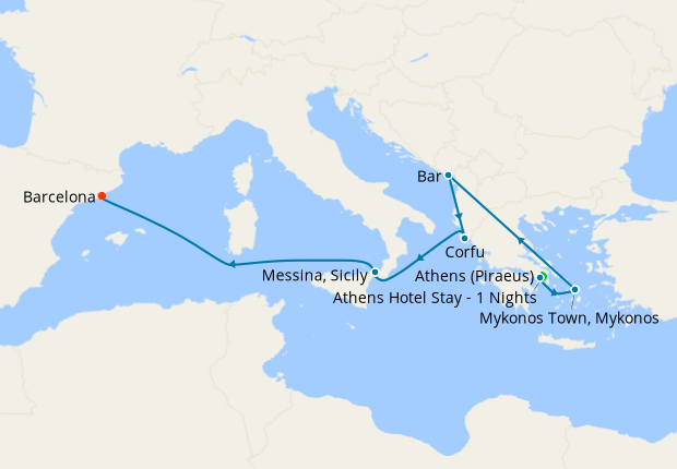 Cruise Itinerary Map