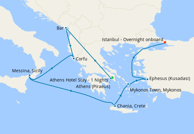 Cruise Itinerary Map