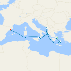 Mediterranean with Greece & Italy from Athens with 1nt Stay