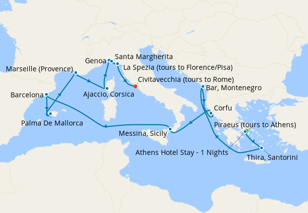 Cruise Itinerary Map
