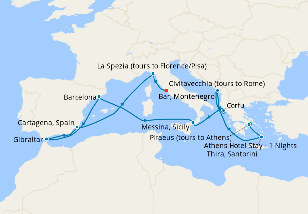 Cruise Itinerary Map