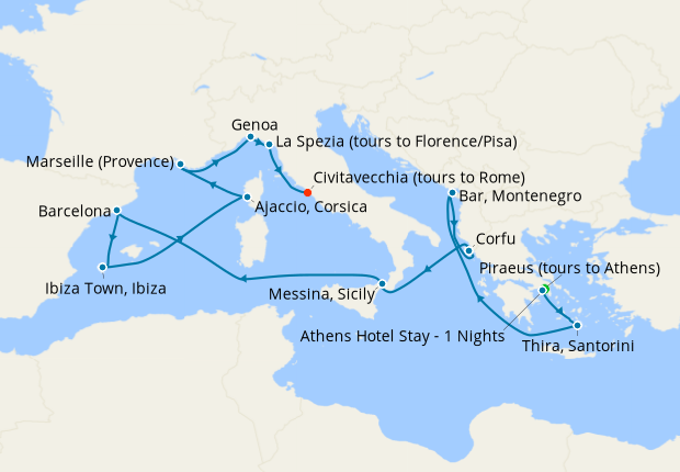 Cruise Itinerary Map
