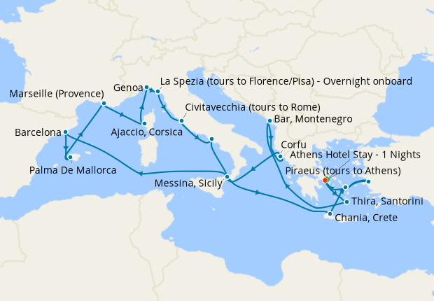 Cruise Itinerary Map