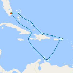 Aruba, Curacao & Dominican Republic with Miami Beach Stay