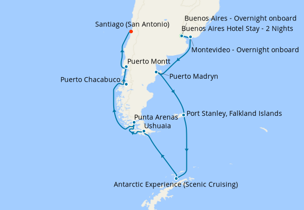 Cruise Itinerary Map