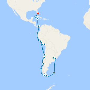 Panama Canal, Inca & South America: Chilean Fjords from Buenos Aires with Stay