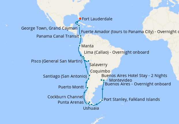 Cruise Itinerary Map
