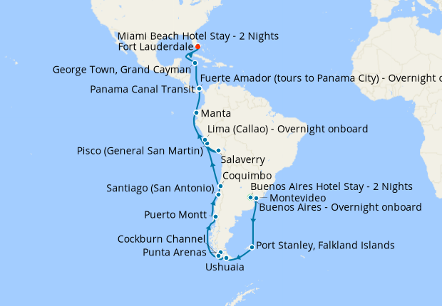 Cruise Itinerary Map