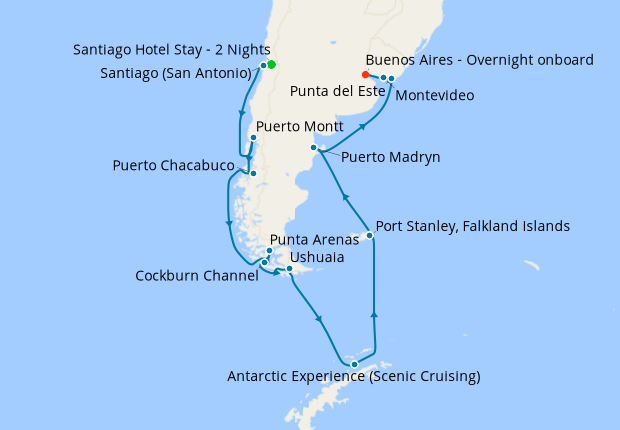 Cruise Itinerary Map