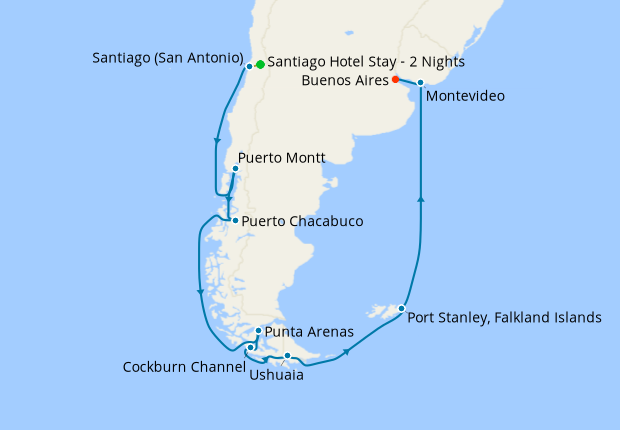 Cruise Itinerary Map
