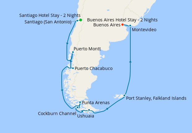 Cruise Itinerary Map