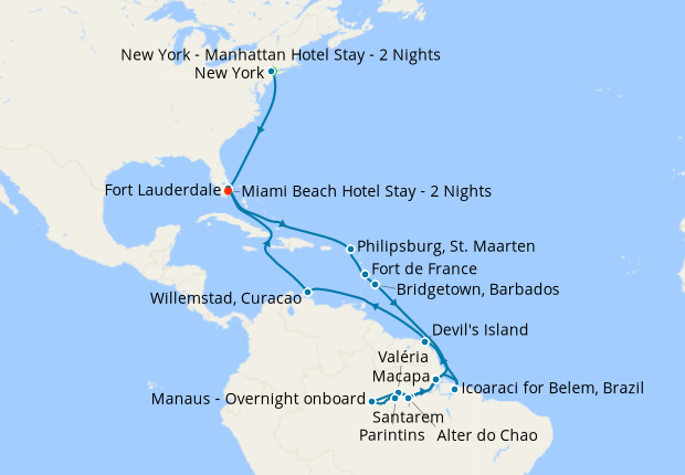 Cruise Itinerary Map