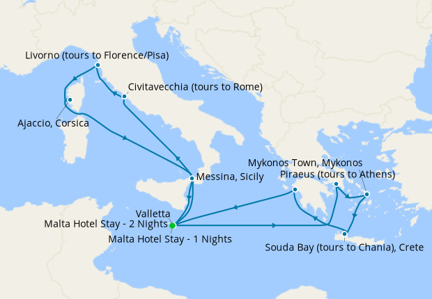 Cruise Itinerary Map