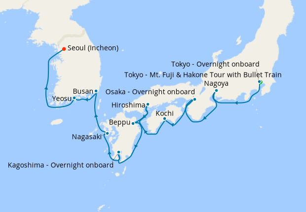 Cruise Itinerary Map