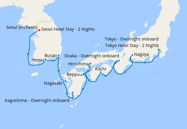 Cruise Itinerary Map