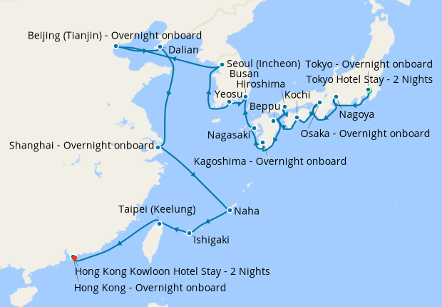 Cruise Itinerary Map