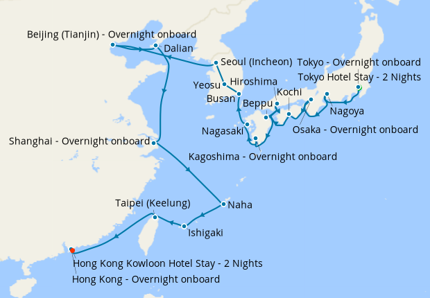 Cruise Itinerary Map