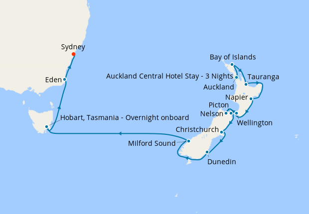 Cruise Itinerary Map
