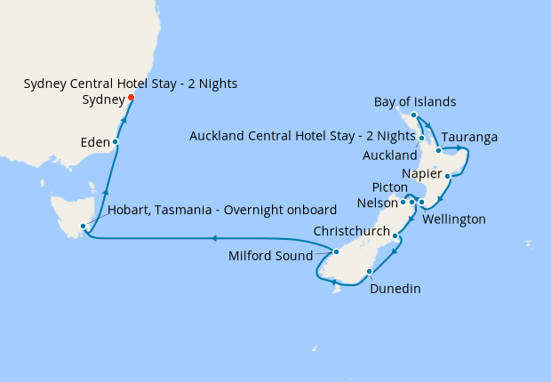 Cruise Itinerary Map