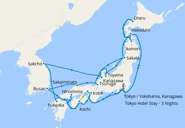Cruise Itinerary Map