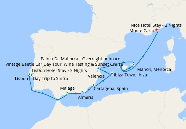 Cruise Itinerary Map