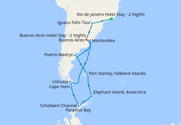 Cruise Itinerary Map