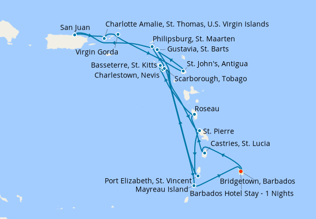 Cruise Itinerary Map